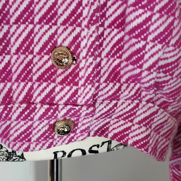 Pink and white bomber style jacket - Picture 3 of 11